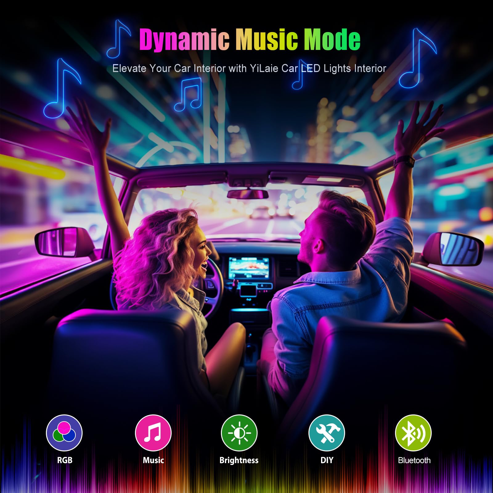 YiLaie durable LED strip built for long-lasting automotive lighting.