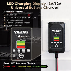 YILEIDE 1A charger weighs 7.09 ounces for light portability.