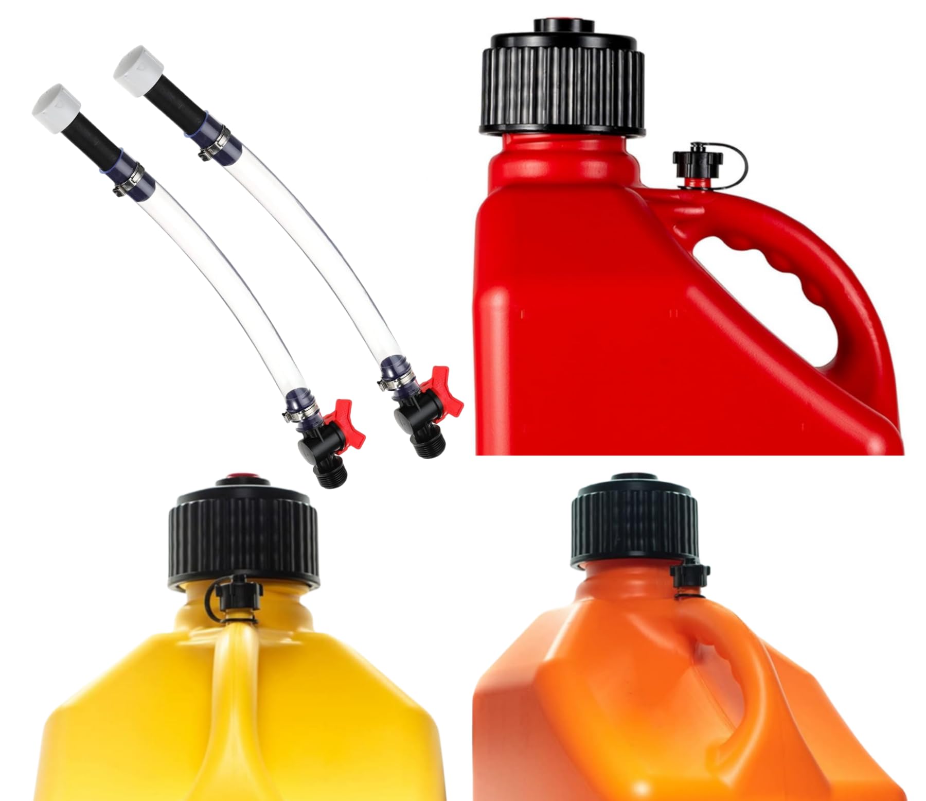 Yilenxuri hose works with 5 gallon and larger containers