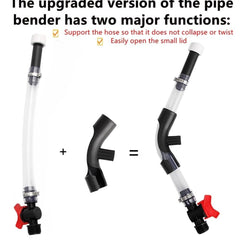 Yilenxuri hose bender dual-function keeps hose aligned and acts as bottle opener.