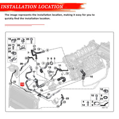 YINAVAGAD packaging includes one upper radiator hose for easy replacement.