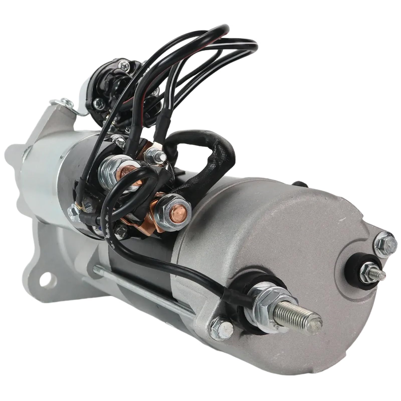 YINAVAGAD starter motor front view showing compact design and mounting interface.