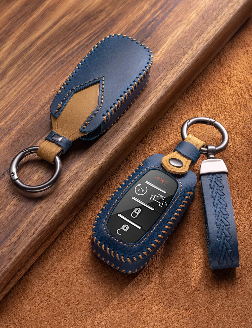 YINEOR protective edge on the Dodge Ram key fob cover minimizes wear.