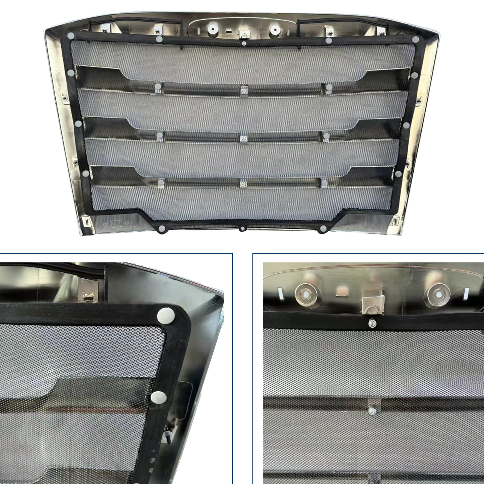 Yingtour chrome grill protecting radiator and condenser from debris
