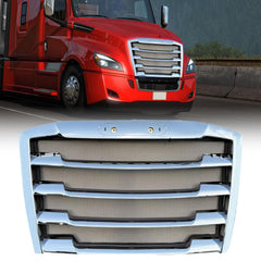 Yingtour chrome grill with bug screen on Cascadia front view protecting radiator