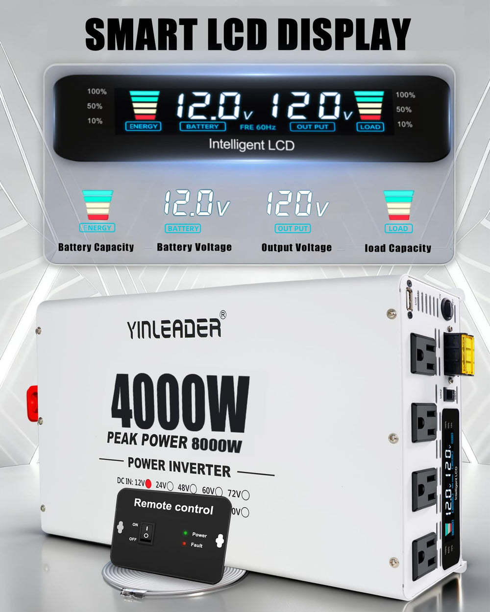 Yinleader safety protections graphic illustrates eight-layer safeguards for reliable operation
