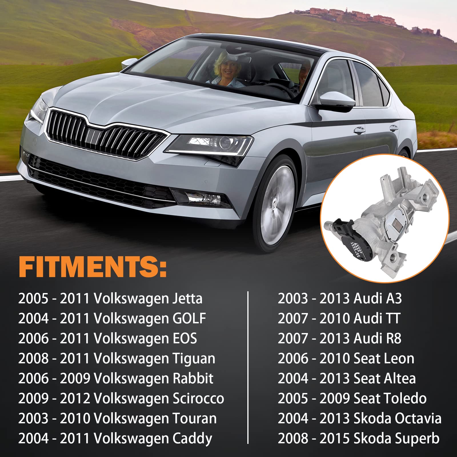 Yinlowa compatibility overview with VW, Audi, Skoda models for broad vehicle coverage.