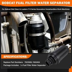 Yinlowa direct-fit fuel separator ensures quick replacement and reliable seal for Bobcat machines.