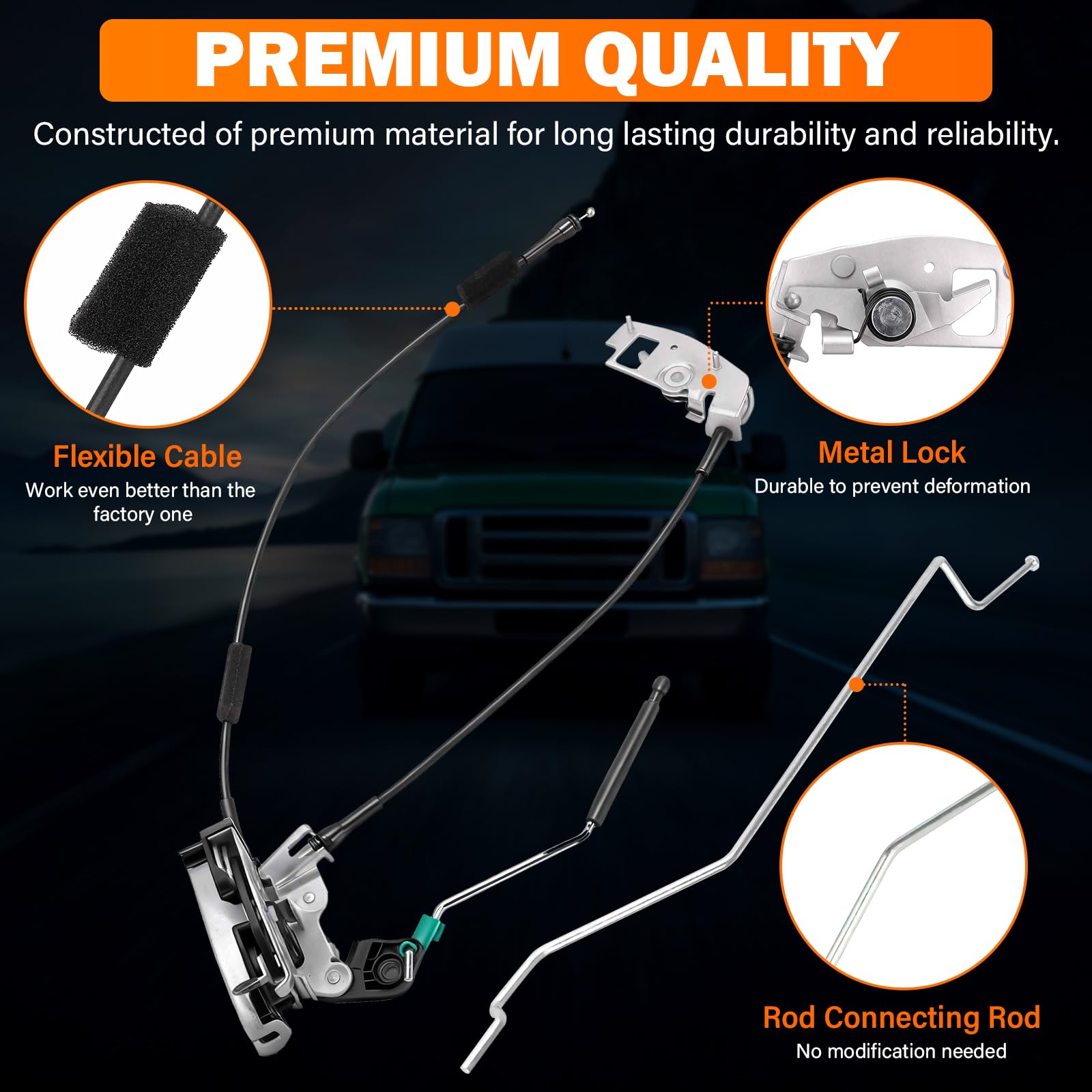 Yinlowa latch assembly installed on a van door demonstrates smooth operation.