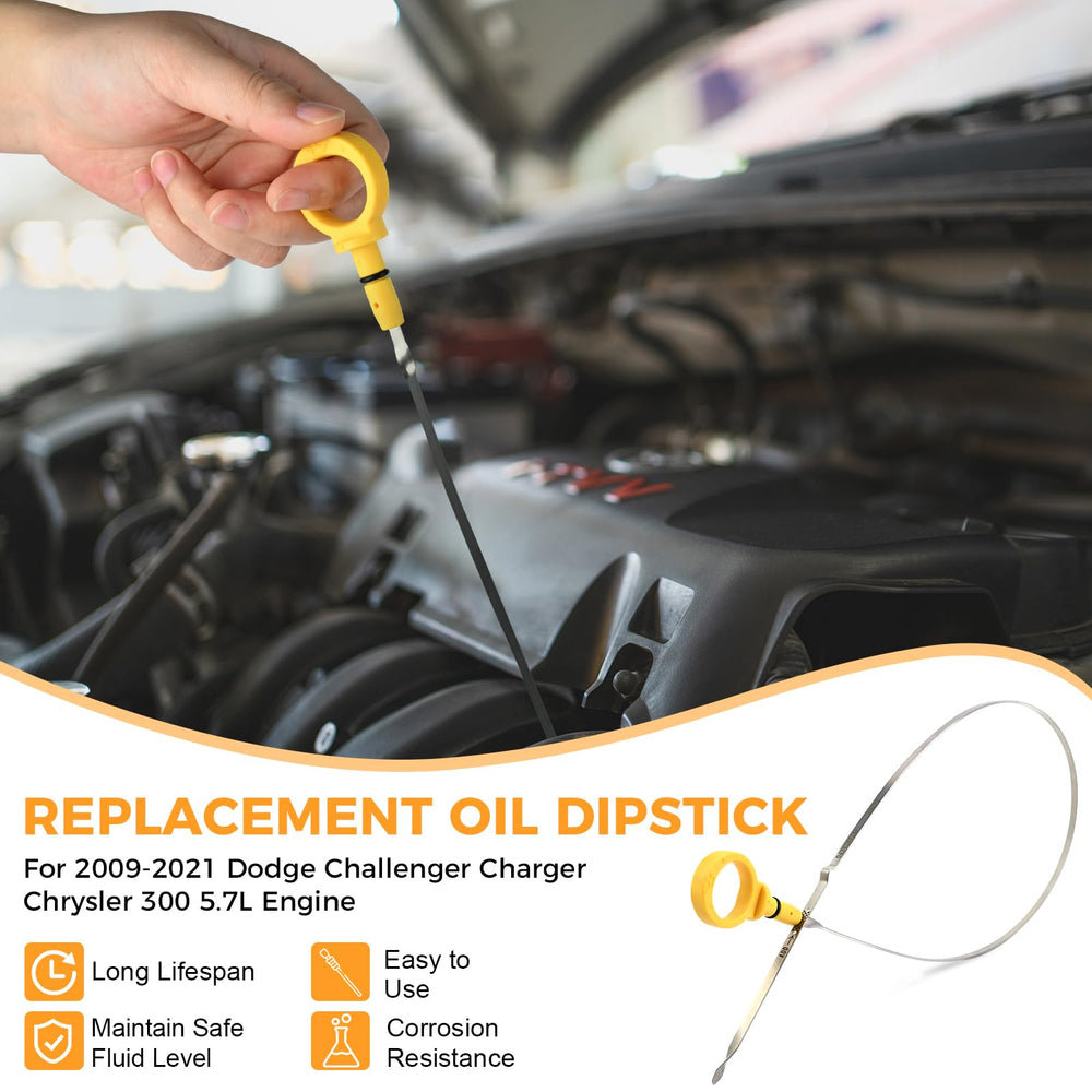 Yinlowa dipstick with clear oil level scale improves readability