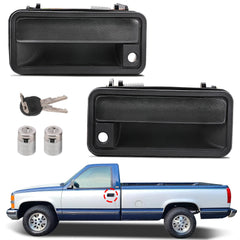 Yinlowa front door handle left with lock cylinder for 1988-2000 Chevy GMC