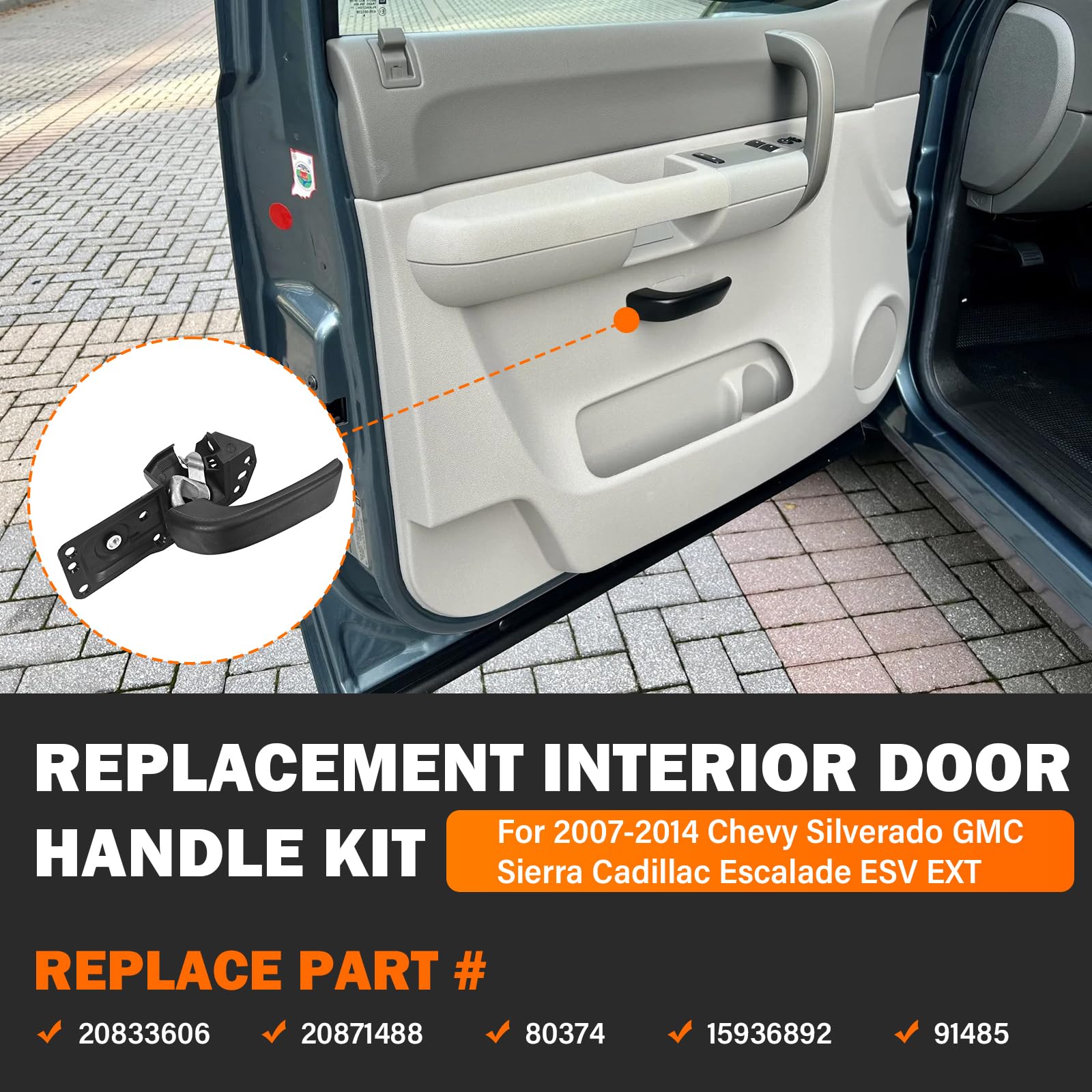 Yinlowa front left door handle for Chevy Tahoe provides durable replacement and easy interior use.