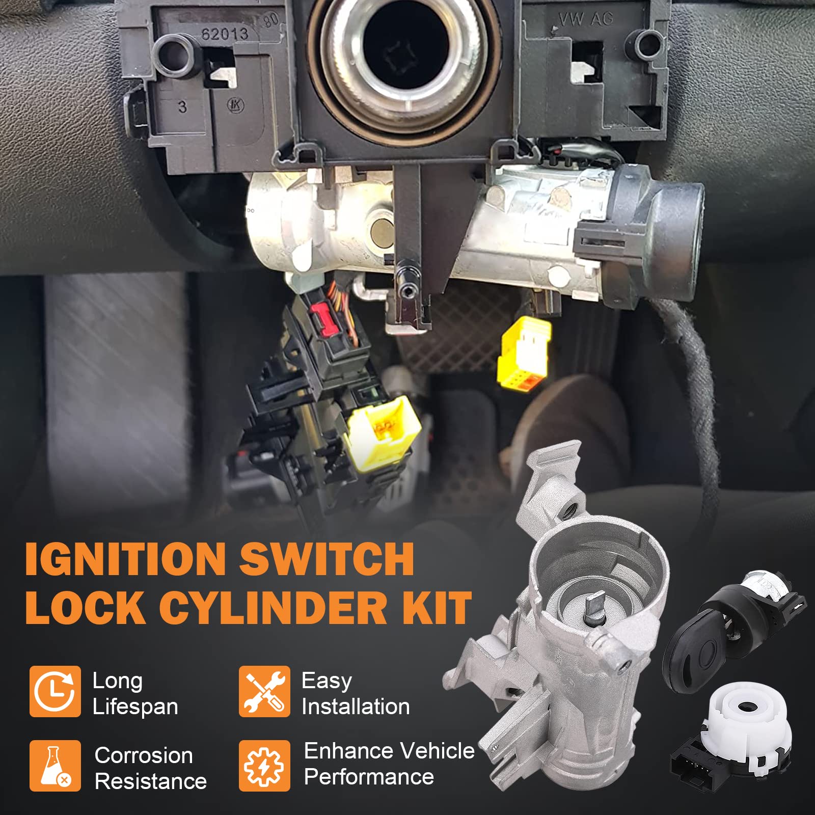 Yinlowa ignition lock cylinder interior view highlights reinforced components for long-lasting performance.