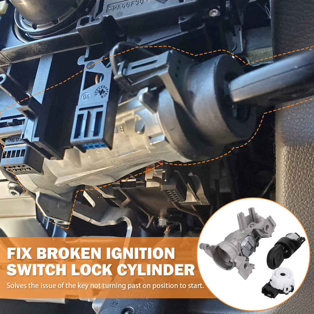 Yinlowa ignition lock installed in dashboard demonstrates seamless integration with vehicle cockpit.