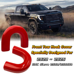 Yinnianets tow hook cover on GMC Sierra 2500HD/3500HD side profile adds bold style.