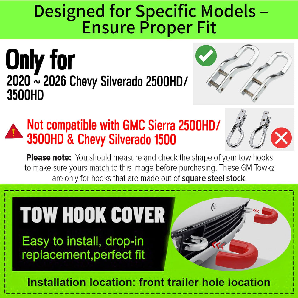 Yinnianets tow hook cover protects the front tow area from debris in red