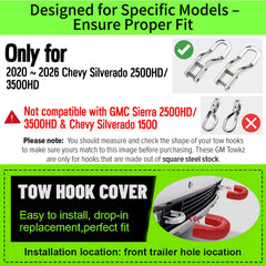 Yinnianets tow hook cover protects the front tow area from debris in red