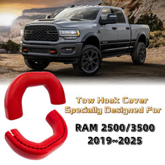 Yinnianets RAM 2500/3500 tow hook cover installed for quick customization