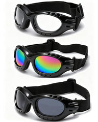 YISUGOOC 3-pack motorcycle goggles with multi-tint options for versatile riding