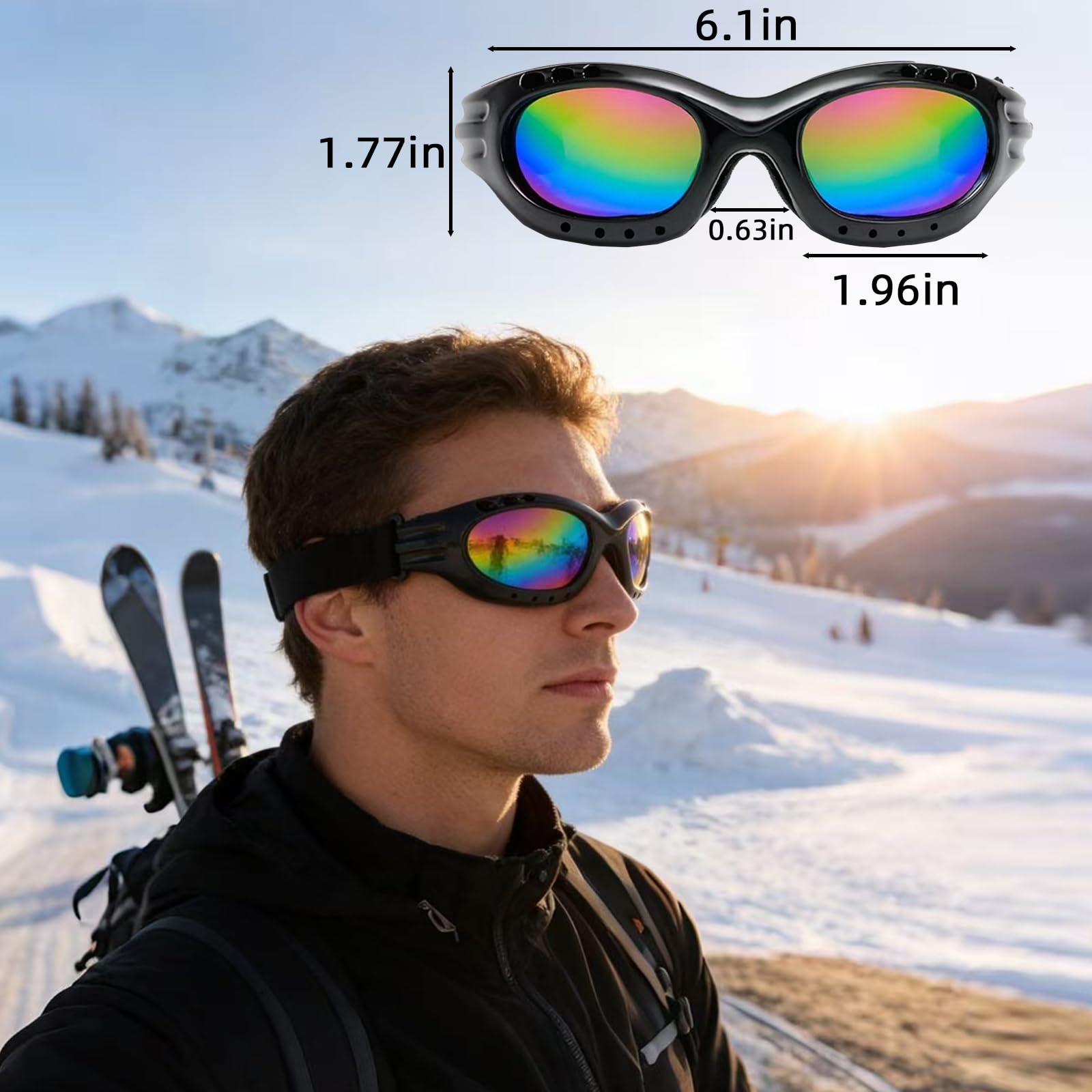 YISUGOOC goggles with HD lenses delivering clear anti-fog vision