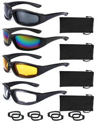 YISUGOOC motorcycle glasses with yellow lens for enhanced visibility in low light