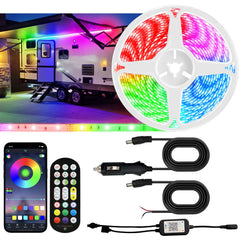 Yiswhis 16.4ft RV awning lights kit for vibrant outdoor ambiance.