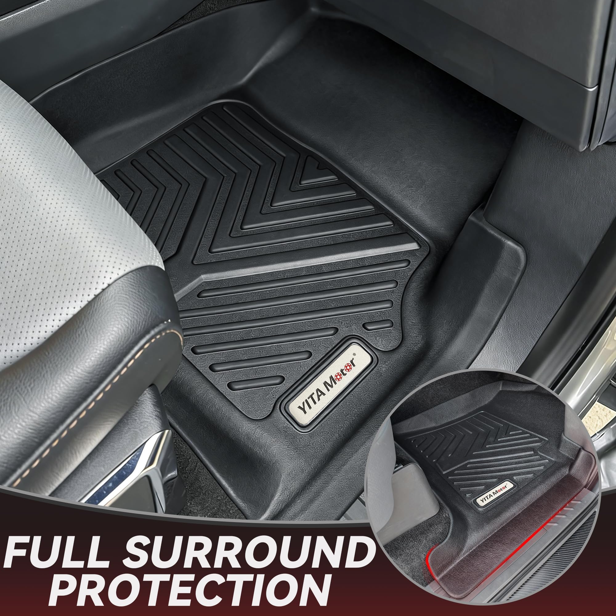 YITAMOTOR CX-5 mats feature raised channels for dirt and snow separation.