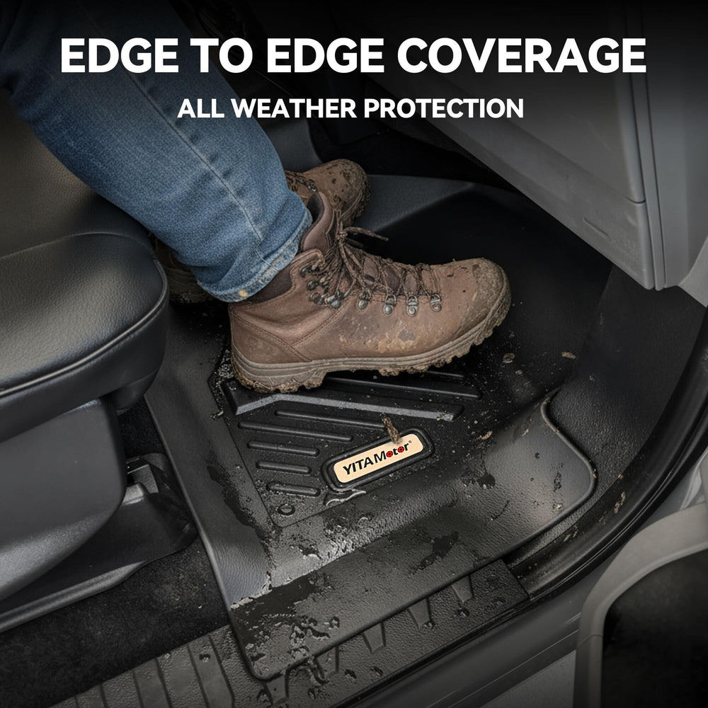 YITAMOTOR mats with anti-slip clips prevent shifting during drives.