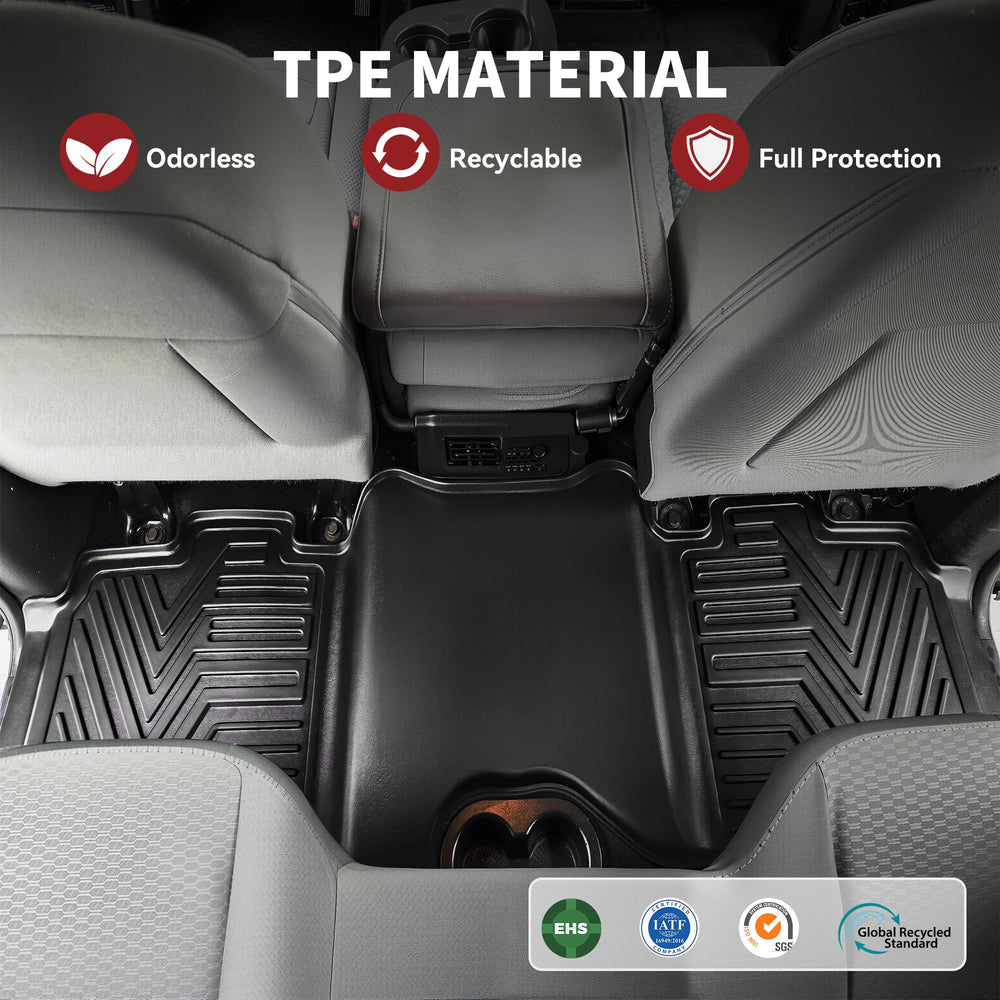 YITAMOTOR channel design floor mat helps drain liquids quickly and keep interiors tidy.