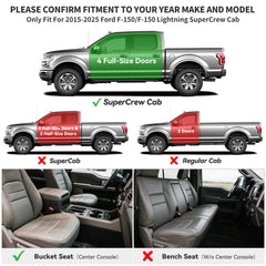 YITAMOTOR Ford F-150 second-row mats offer full coverage and easy cleaning.