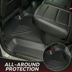 YITAMOTOR edge-to-edge mats ensure secure fit with anti-slip clips during turns.