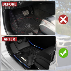 YITAMOTOR floor mats with raised edge trap liquids and debris for all-season protection.
