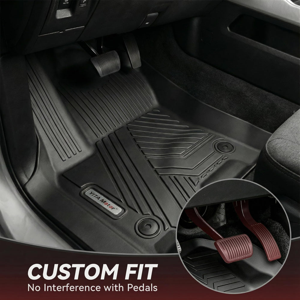 YITAMOTOR RAM 1500 channel-design mats guide liquids away for easy cleanup.