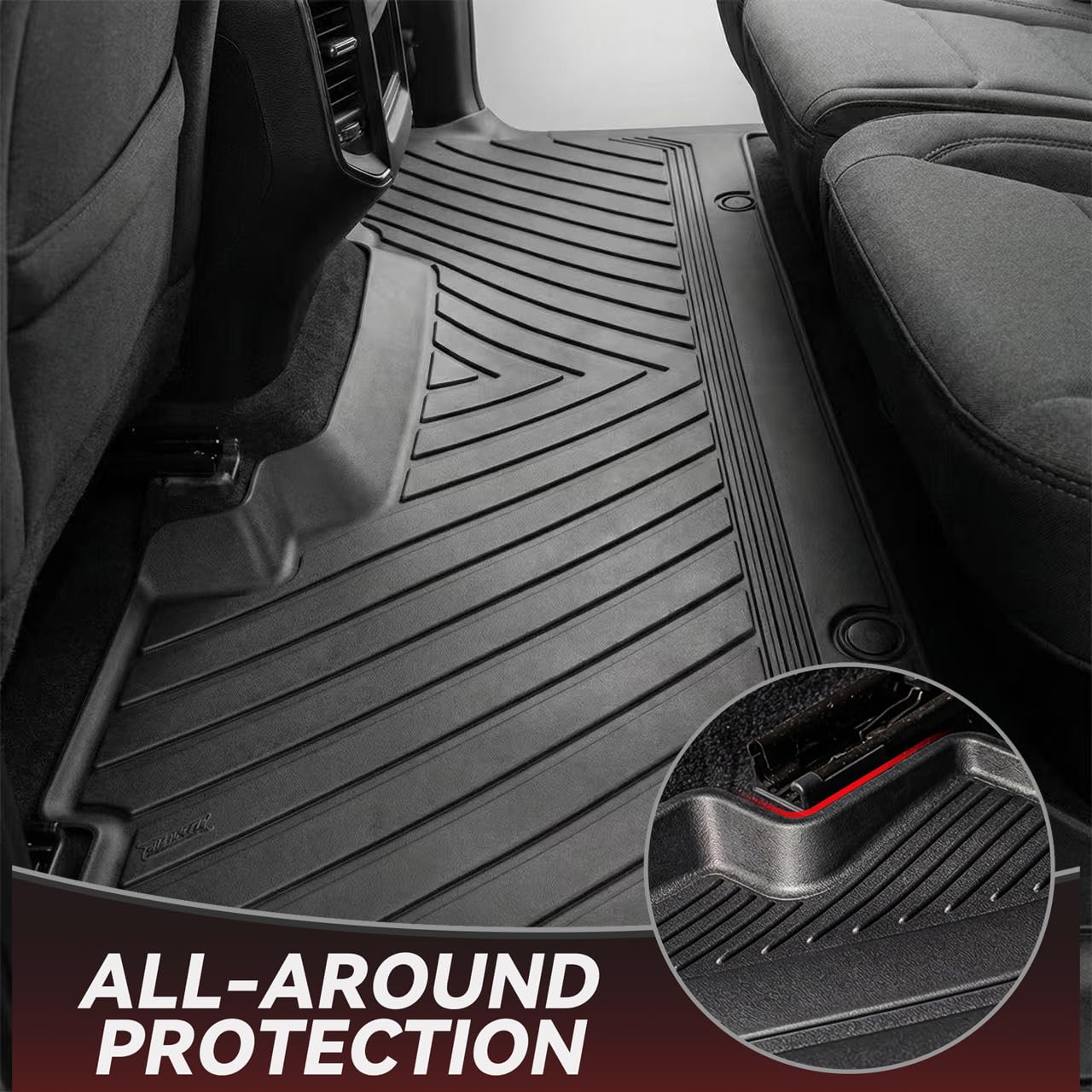 YITAMOTOR RAM 1500 textured-surface mats resist wear and simplify drying after use.