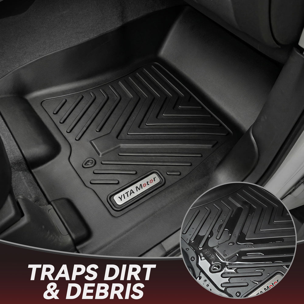 YITAMOTOR Frontier mats all-weather channel design channels liquids for easy cleanup