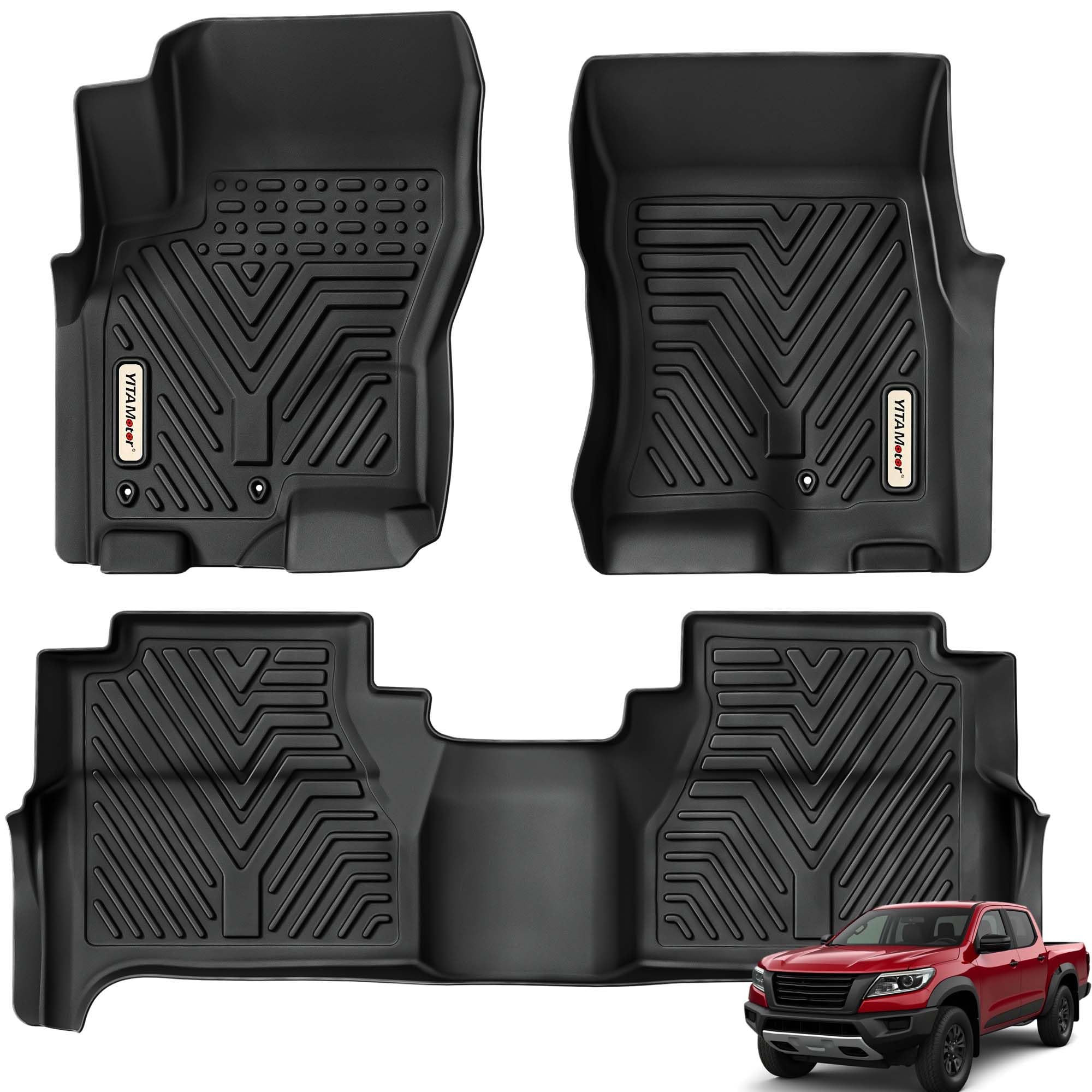 YITAMOTOR Frontier floor mats front row with custom fit and grip