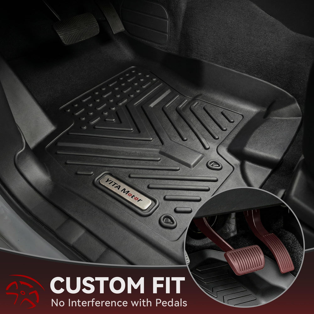 YITAMOTOR Frontier floor mats second row showing raised edge for spill containment