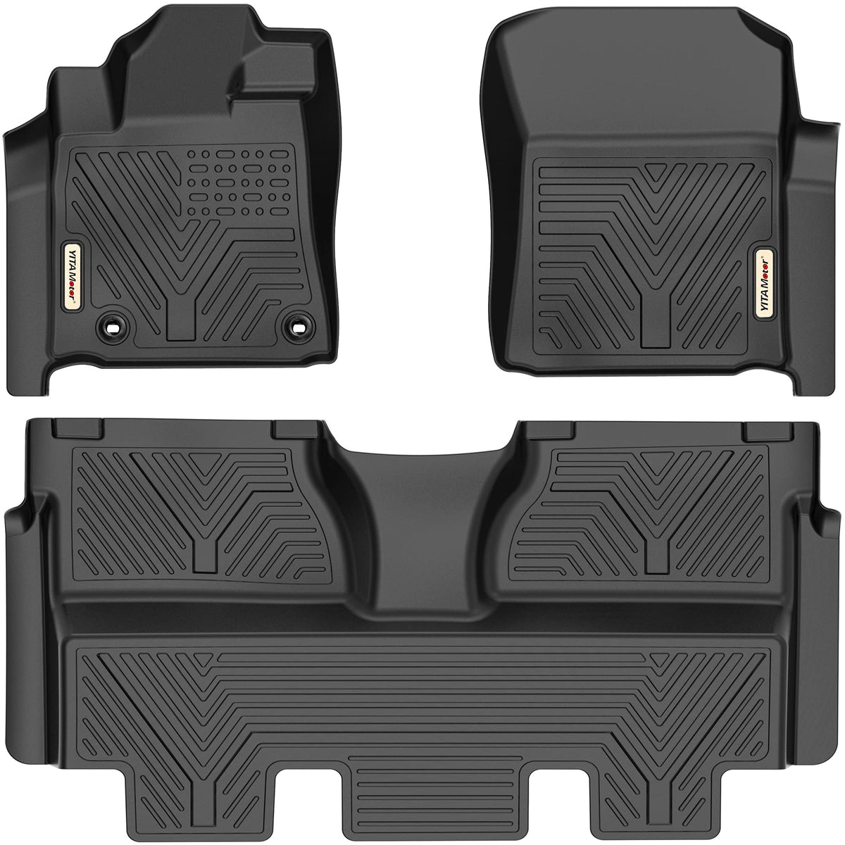 YITAMOTOR Gen2 floor mats for Toyota Tundra CrewMax front protect against mud and spills