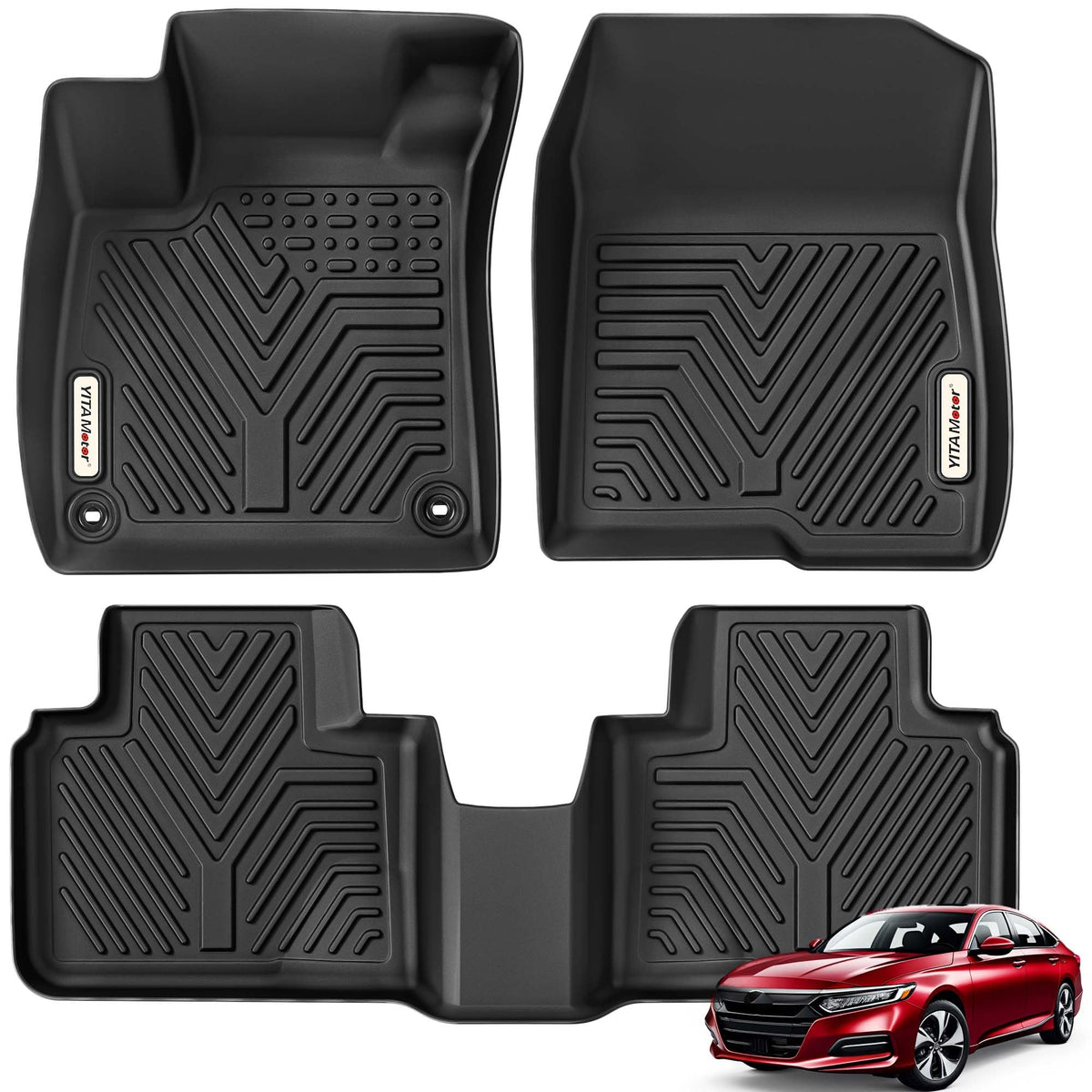 YITAMOTOR Honda Accord front row mats protect from spills and wear