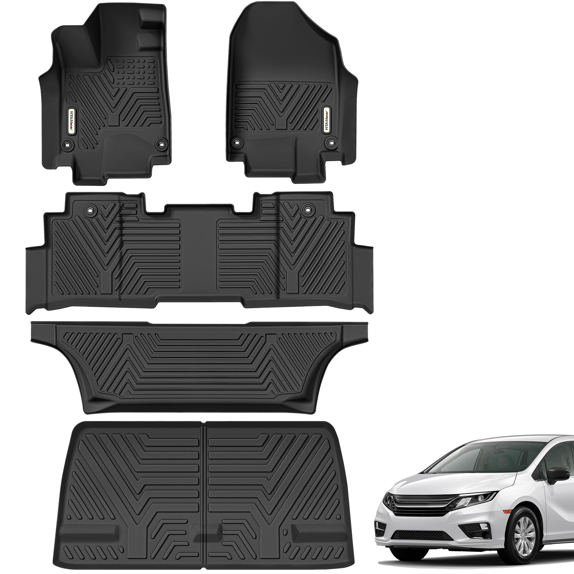 YITAMOTOR floor mats provide all-weather protection for the Honda Odyssey cabin
