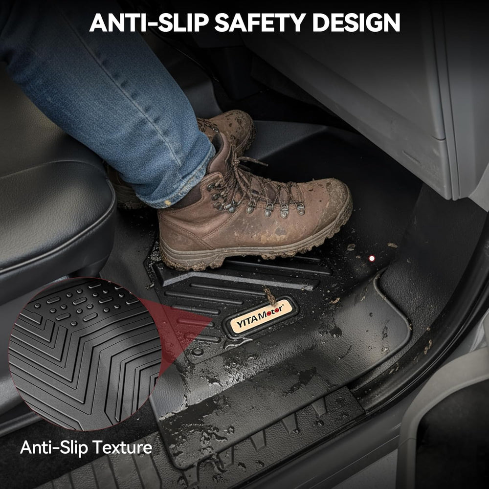 YITAMOTOR second-row mats keep spills contained and clean during family trips