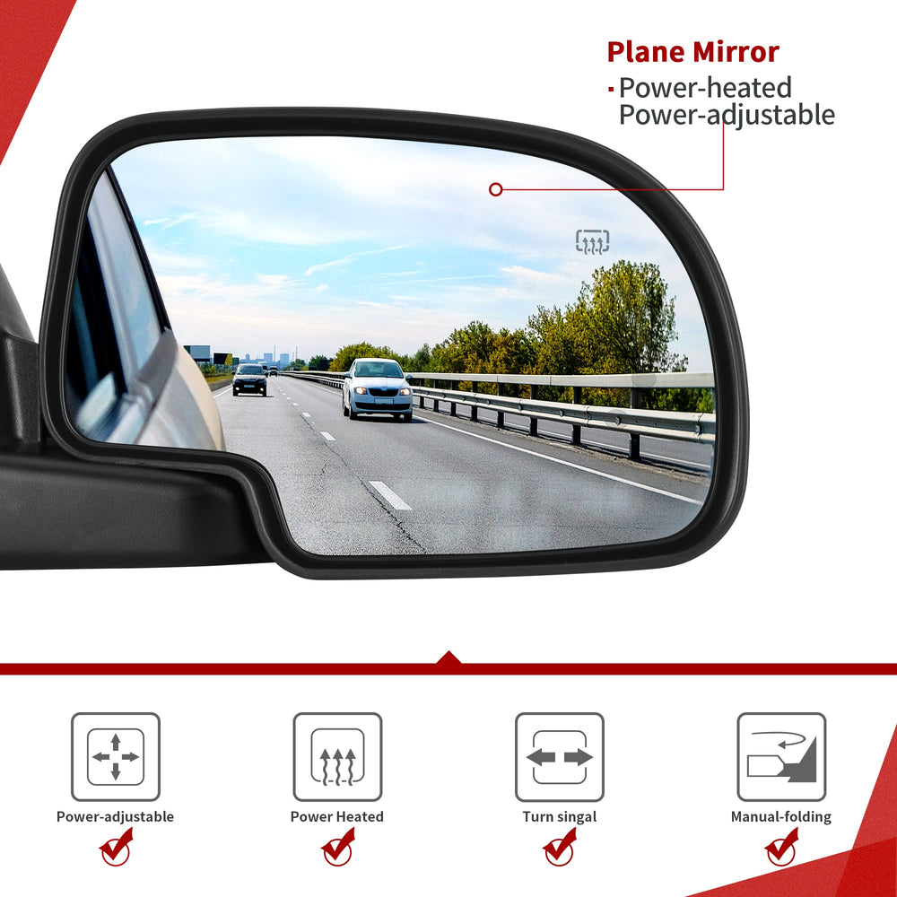 YITAMOTOR towing mirror manual folding enables compact storage when parked.