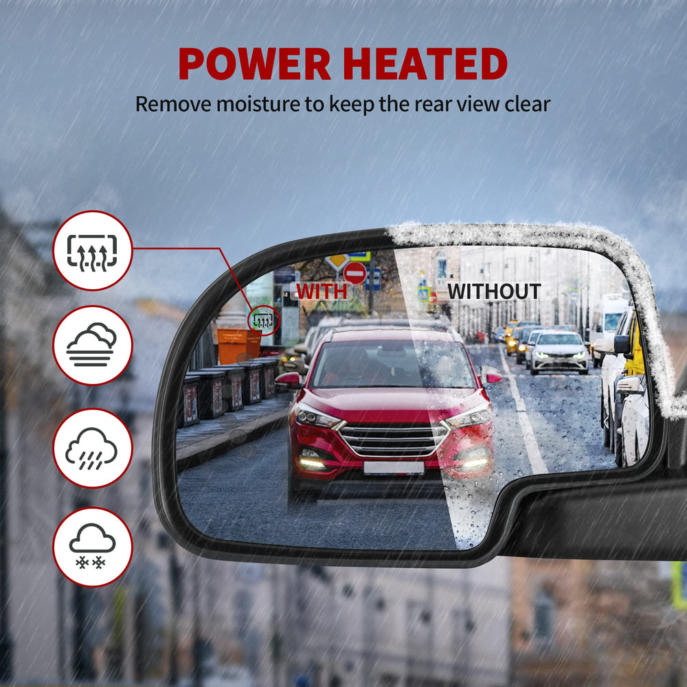 YITAMOTOR towing mirror with LED turn signal improves signaling clarity.