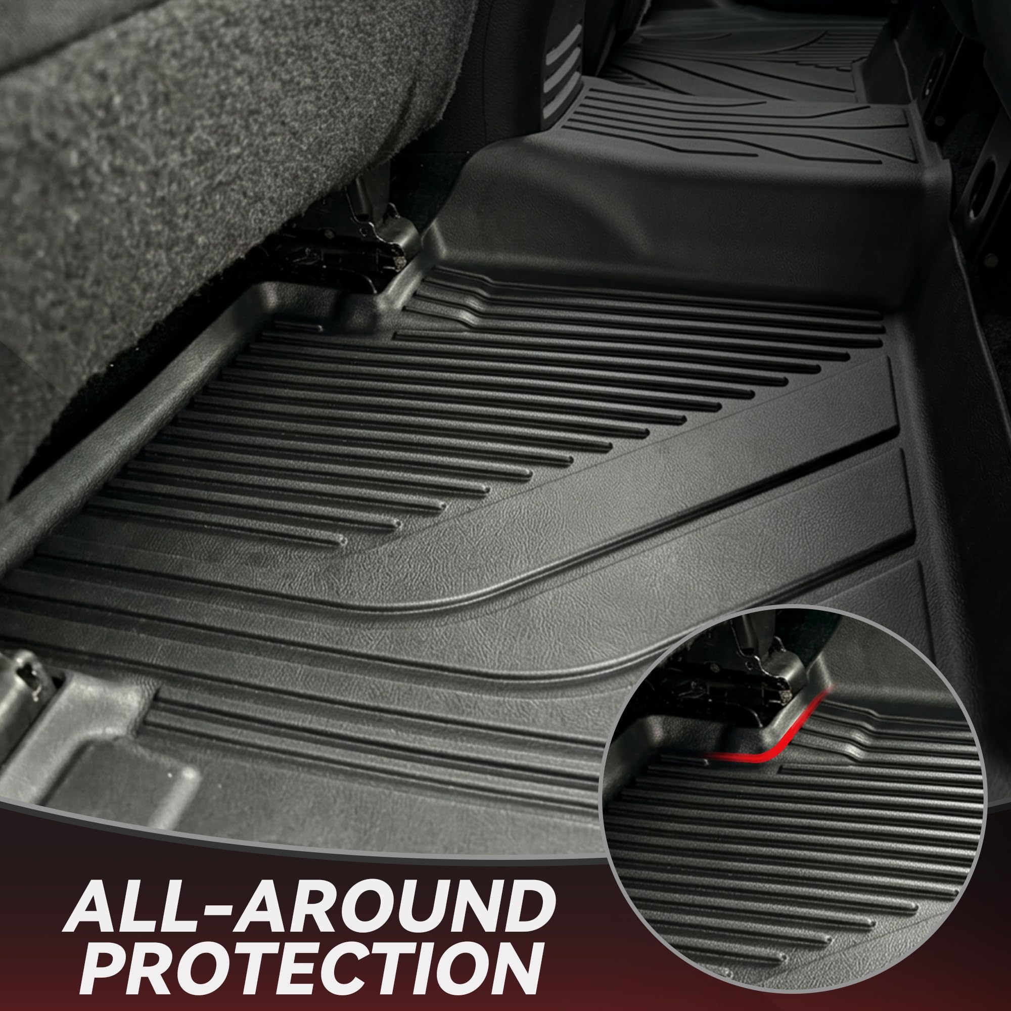 YITAMOTOR Tacoma floor mat raised edges seal in liquids and dirt