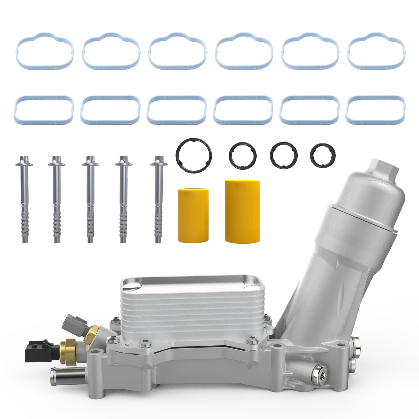 YITHSWAY 926-876 oil cooler front view improves heat dissipation for compatible Dodge, Jeep, Ram models.