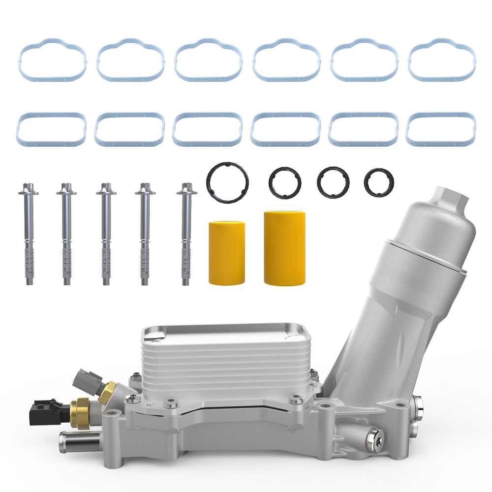 YITHSWAY 926-876 oil cooler front view improves heat dissipation for compatible Dodge, Jeep, Ram models.