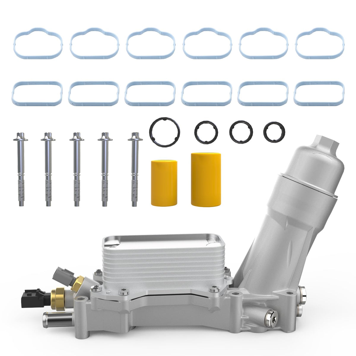 YITHSWAY 926-876 oil cooler front view improves heat dissipation for compatible Dodge, Jeep, Ram models.