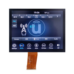 Yitrust replacement LCD screen front view for Uconnect 4C UAQ enhances media control