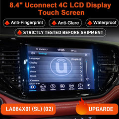Yitrust Uconnect 4C UAQ touch panel back view with precise alignment and fit