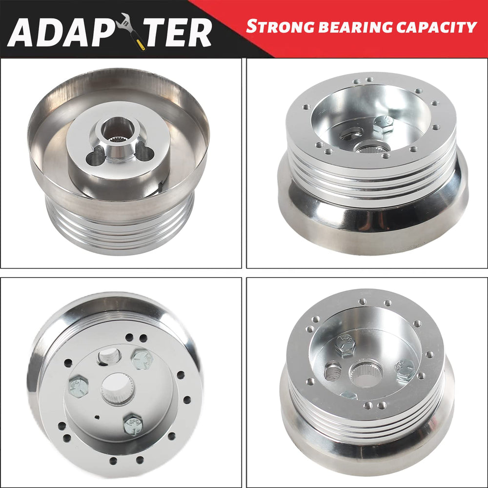 YIUIY hub adapter installation steps image shows simple bolt-on process